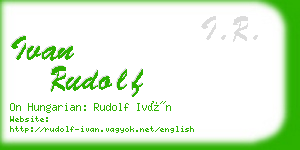 ivan rudolf business card
